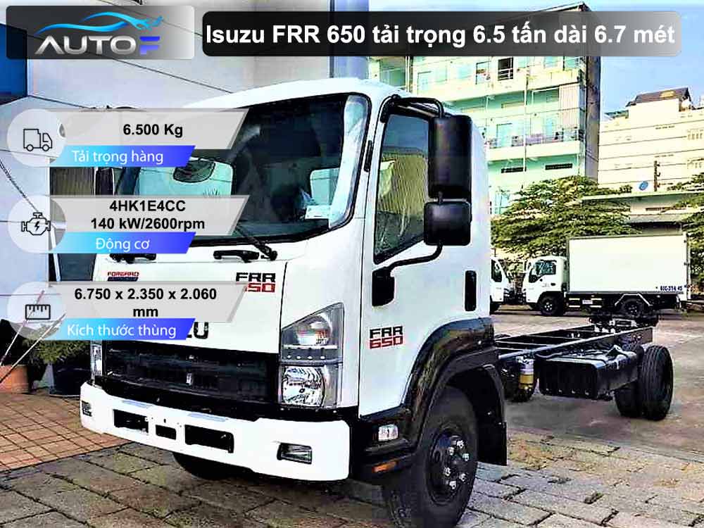Isuzu FRR 650 (6.5 tấn - 6.7 mét): Thông số, giá bán và khuyến mãi (10/2022)